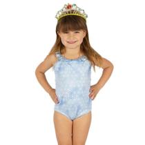 Maiô Infantil Frozen com Proteção Solar UV 50 Azul Brilho - Pellin