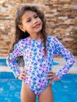 Maiô Infantil Juvenil Manga Longa Proteção Solar UV 50+