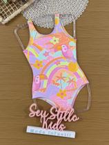 Maiô Infantil Kukiê Verão Colorido Florzinha
