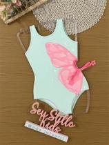 Maiô Infantil Kukiê Verão Verde Borboleta Tamanho:3Cor:Verde Maiô Infantil Kukiê Verão Verde Borboleta Tamanho:3Cor:Verde