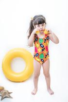 Maiô infantil laço com proteção uv - estampa tucano Maiô infantil laço com proteção uv - estampa tucano