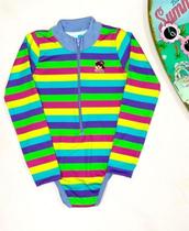 Maiô infantil manga longa com proteção Uv50 - roupa de banho
