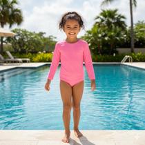 Maiô Infantil Manga Longa Proteção Solar Body Liso Básico