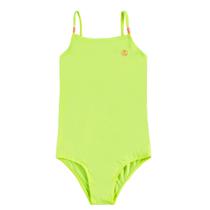 Maiô Infantil Menina BGR em Malha Splash Proteção UV50+ Amarelo Neon