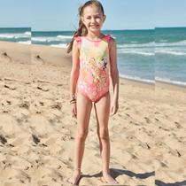 Maiô Infantil Menina Verão em Malha Uv Dry com Proteção Uv 50 + Tam 2 a 10 - Infanti