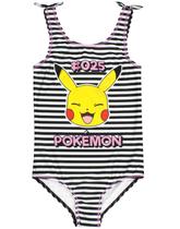 Maiô Infantil Pokémon Pikachu - Preto e Branco - 5 a 6 Anos