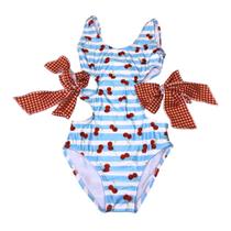 Maiô Infantil Proteção UPF50+ Manu 2 laços - Cherrylicious Maiô Infantil Proteção UPF50+ Manu 2 laços - Cherrylicious