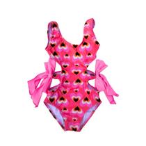 Maiô Infantil Proteção UPF50+ Manu 2 laços - Powerfull Heart