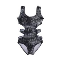 Maiô Infantil Proteção UPF50+ Manu Bandana Preta - Verão 2024 Maiô Infantil Proteção UPF50+ Manu Bandana Preta - Verão 2024