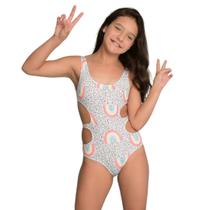 Maiô Infantil Proteção UPF50+ Manu - Rainbow Dots Maiô Infantil Proteção UPF50+ Manu - Rainbow Dots