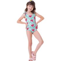 Maiô Infantil Proteção UV 50+ Corações - Fakini