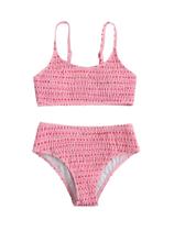 Maiô infantil RoseSeek 2 peças floral sem aro rosa 12 anos Maiô infantil RoseSeek 2 peças floral sem aro rosa 12 anos