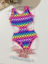 Maiô Infantil Siri Kids Carol Dupla Face Est Jardim Colorido 40099 Maiô Infantil Siri Kids Carol Dupla Face Est Jardim Colorido 40099