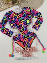 Maiô Infantil Siri Kids Manga Longa Anita Embolada 40206