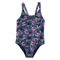 Maiô Infantil Tropical Alças Cruzadas She Beachwear