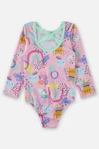 Maiô Infantil Up Baby Manga Longa Rosa Diversão Maiô Infantil Up Baby Manga Longa Rosa Diversão