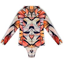 Maiô Juvenil Manga Longa Estampado Com Zipper