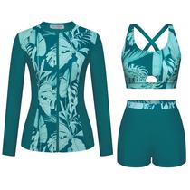 Maiô Kate Kasin de manga comprida UPF 50+ Rash Guard Women S