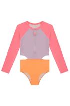Maiô Kukie Roupa De Praia Infantil Colorido Proteção Uv Manga Longa Moda Verão Menina Maiô Kukie Roupa De Praia Infantil Colorido Proteção Uv Manga Longa Moda Verão Menina