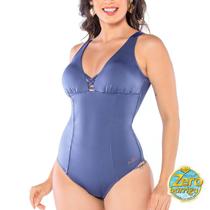 Maiô Liso Zero Barriga Azul Banho De Mar 601576 Maiô Liso Zero Barriga Azul Banho De Mar 601576