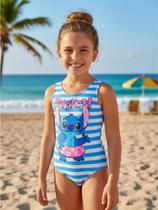 Maiô Listrado Stitch e Angel Praia Momi