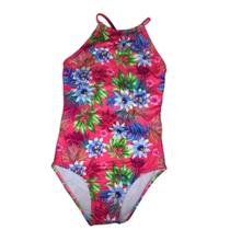 Maiô Lycra Proteção UPF50+ Body - Floral Vermelho - Alto Verão 2024