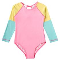 Maiô Manga Longa Infantil Fps Uv 50+ Proteção Solar Tip top Natação Roupa de Praia Menina Bk52