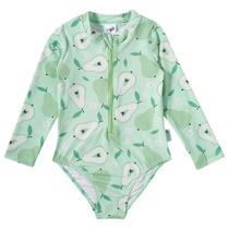 Maiô Manga Longa Infantil Proteção UV Pera Verde Claro Tip Top