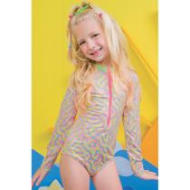 Maiô Manga Longa Kukiê em Malha com Proteção UV50+ - Neon Maiô Manga Longa Kukiê em Malha com Proteção UV50+ - Neon