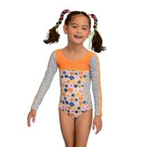 Maiô Manga Longa Lycra Proteção UPF50+ Baby Flower - Verão 2024 Maiô Manga Longa Lycra Proteção UPF50+ Baby Flower - Verão 2024