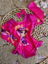 Maiô Menina Infantil Temático Patrulha Canina+ Laço de Cabelo Maiô Menina Infantil Temático Patrulha Canina+ Laço de Cabelo