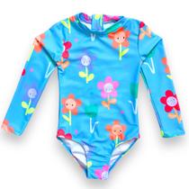 Maiô Menina Manga Longa Infantil Bebe Com Proteção U 50 Maio Maiô Menina Manga Longa Infantil Bebe Com Proteção U 50 Maio