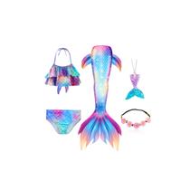 Maiô Mermaid para meninas com cauda multicolorida, 5 peças Maiô Mermaid para meninas com cauda multicolorida, 5 peças