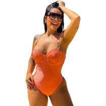 Maiô Metalic Feminino Tendência Lançamento Lindo Maio Com Bojo Praia Cavado Nas Costas Fio Dental Hot Pants Roupa Top