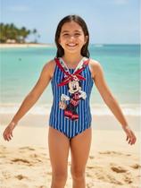 Maiô Minnie Listrada Com Lenço Animê Maiô Minnie Listrada Com Lenço Animê