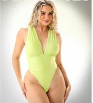 Maiô Moda Praia com Tala, Bem cavado da parte frontal -Diamantes Lingerie