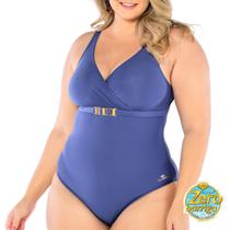 Maiô Modelador Azul Banho De Mar 617534