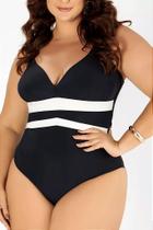 Maiô Modelador Bicolor Decote V Banho de Mar - Conforto e Estilo Maiô Modelador Bicolor Decote V Banho de Mar - Conforto e Estilo