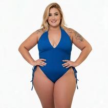 Maiô Modelador Feminino Moda Praia com Amarração Lateral e Segura Barriga