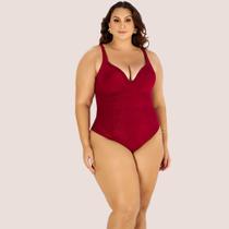 Maiô Modelador Zero Barriga com Bojo e Trançado Plus Size Maiô Modelador Zero Barriga com Bojo e Trançado Plus Size