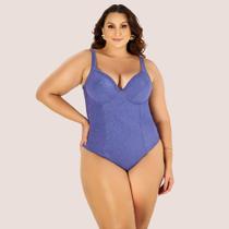 Maiô Modelador Zero Barriga com Bojo e Trançado Plus Size Maiô Modelador Zero Barriga com Bojo e Trançado Plus Size