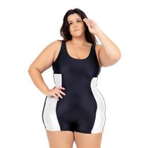 Maiô Natação Hidroginástica Plus 50 ao 56 Recorte Lateral