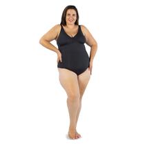 Maiô Natação Plus Size com Sustentação Light UV 50+ Preto Maiô Natação Plus Size com Sustentação Light UV 50+ Preto