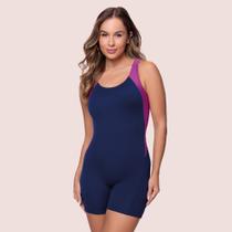 Maiô Natação Selene Adulto Feminino Básico Liso Modelagem Clássica Macaquinho