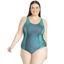 Maiô Natação Trinys Estampado 3556 Plus Size Feminino