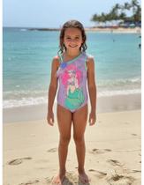 Maiô Pequena Seria Ariel Com Babados Momi