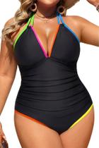 Maiô Plus Size Aqua Eve com Controle de Barriga e Decote Profundo Maiô Plus Size Aqua Eve com Controle de Barriga e Decote Profundo