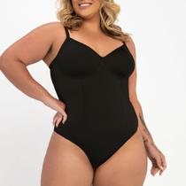 Maiô Plus Size, Bojo Meia Taça, Preto, Até 56