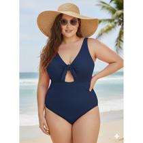 Maiô Plus Size Caneladinho com amarração GG 46/50 Diva Maiô Plus Size Caneladinho com amarração GG 46/50 Diva