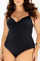 Maiô Plus Size com Bojo e Nó Liso - Banho de Mar